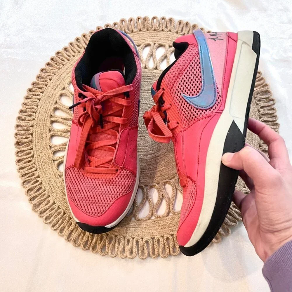 Nike Ja 1 Ember Glow Red Low Top Sneakers Size 8.5 DR8785-800